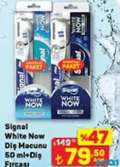 SİGNAL WHİTE NOW DİŞ MACUNU 50 ML + DİŞ FIRÇASI